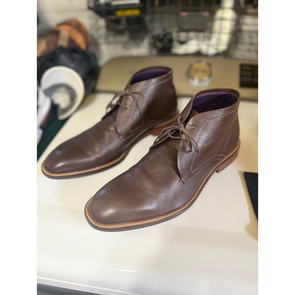 Ted Baker Torsdi 4 Chukka Boots Men Size 12 Brown Good Leather Lace Up